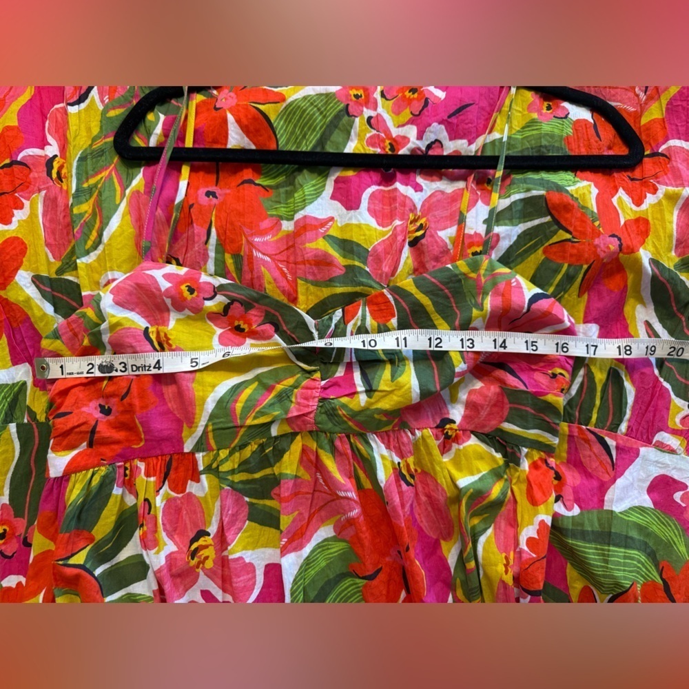 NWT Velvet by Graham & Spencer Kayla Colorful Floral Tie Back Dress Maxi - Picture 6 of 6